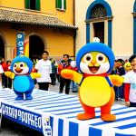 Pororo Community Charity Event**

"A bustling outdoor charity event in a sunny Italian piazza, fully clothed families and children joyfully participating in a 'Pororo'-themed fun run, modest attire, banners and decorations featuring 'Pororo' characters, donation boxes visible, safe for work, appropriate content, professional volunteers assisting, perfect anatomy, natural proportions, family-friendly atmosphere, vibrant colors, high quality digital illustration."

**