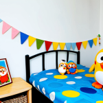 뽀로로를 모티브로 한 DIY 아이템 - Colorful Pororo Room Decor**

"A child's bedroom decorated with DIY Pororo-themed decorations. Inclu...