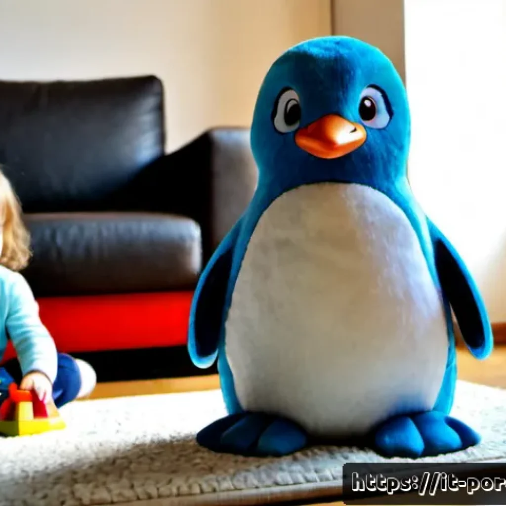뽀로로의 학습용 스마트토이 - Photorealistic Italian family living room in Milan, a cheerful preschool child sitting on a soft rug...